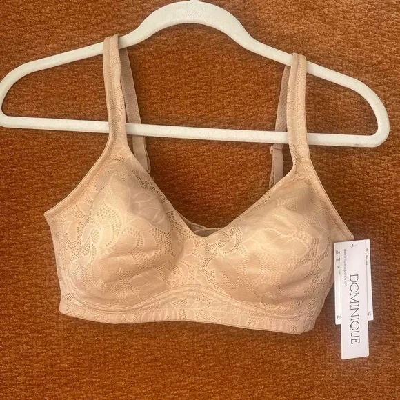 NWT Dominique Adjustable Wireless Unpadded Bra in Mocha, Size 36C. - Picture 4 of 4